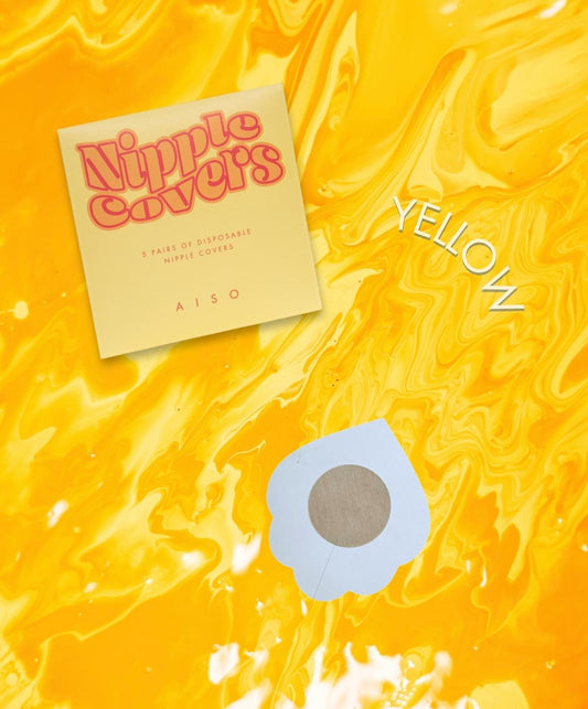 AISO Nipple Covers Yellow, 5 par, Cino