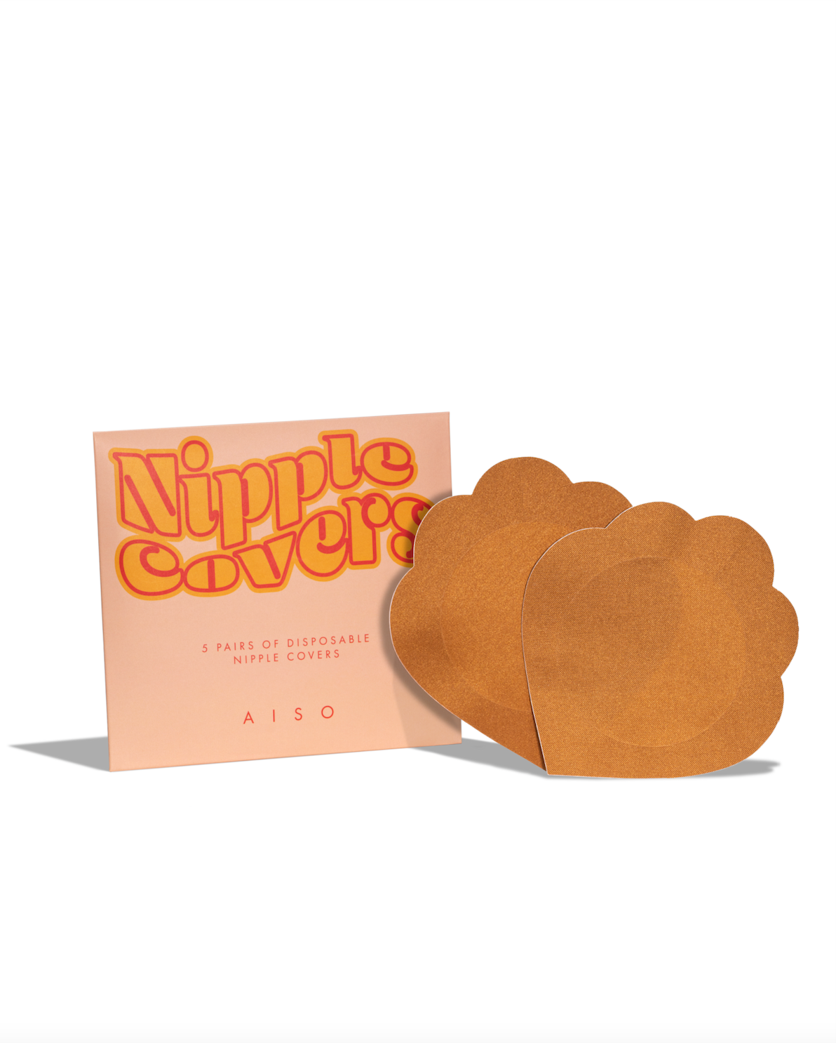 AISO Nipple covers. brystvorte skjulere. passer perfekt under AISO brysttape. i farven cino. brun. 5 par